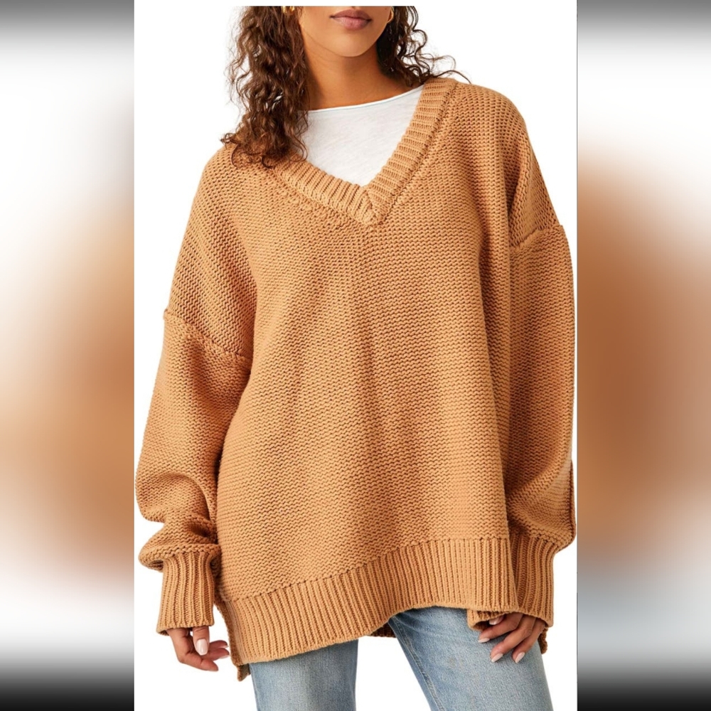 Free People Alli V-Neck Sweater